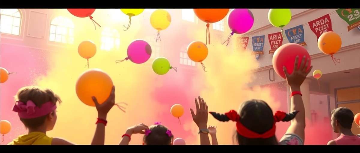Fiesta Frenzy - Holi Festival Event Fiesta Frenzy Holi event showing players celebrating with colorful powders and water balloons